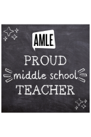 Proud Middle School Teacher Sticker